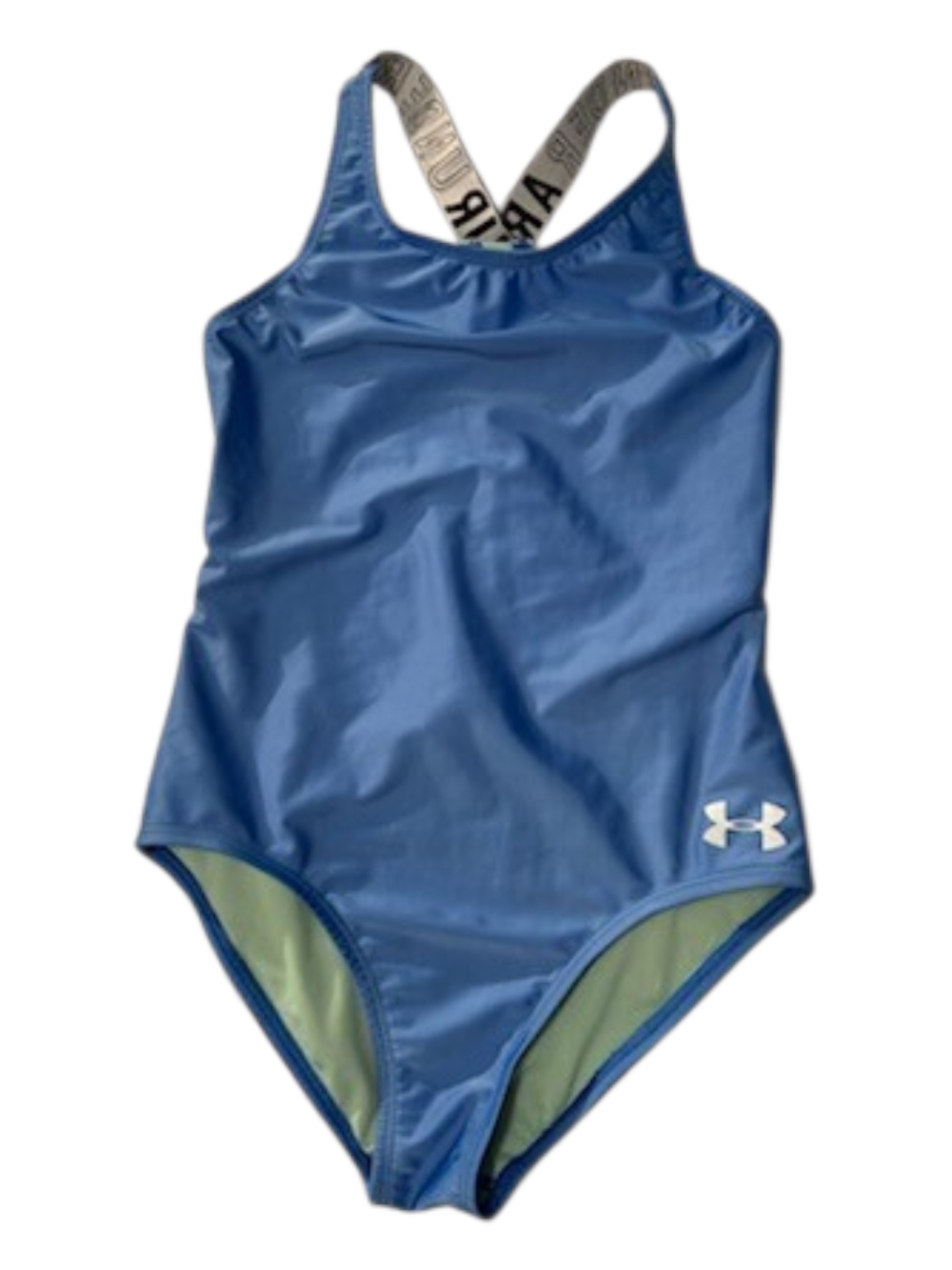 Under Armour Blue Girls' One-Piece Swimsuit with Logo Straps